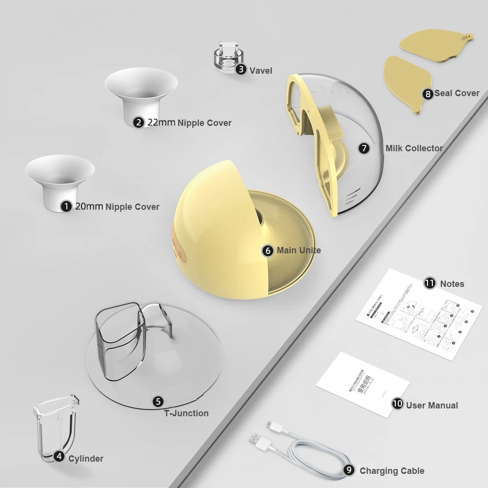Electric Wearable Breast Pump Machine Handsfree BPA Free Anti-back Flow Easy To Operate Portable Electric Breast Milk Extractors