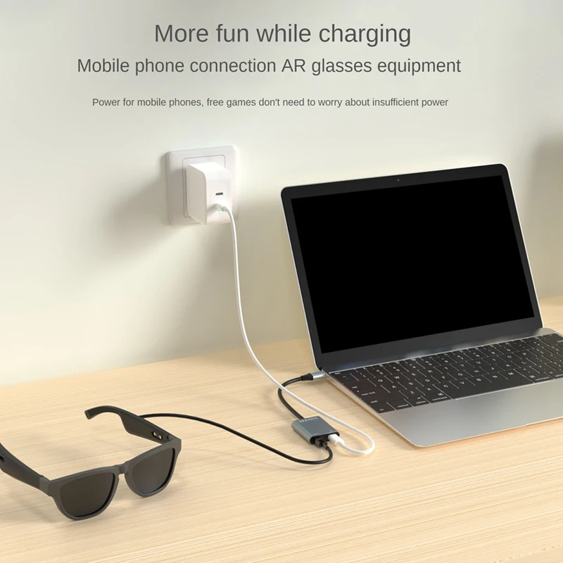 AR Transmission Charging Module AR Glasses Hub Charging Adapter Suit For Thunderbird Air, Rokid, Xreal Air Smart Glasses