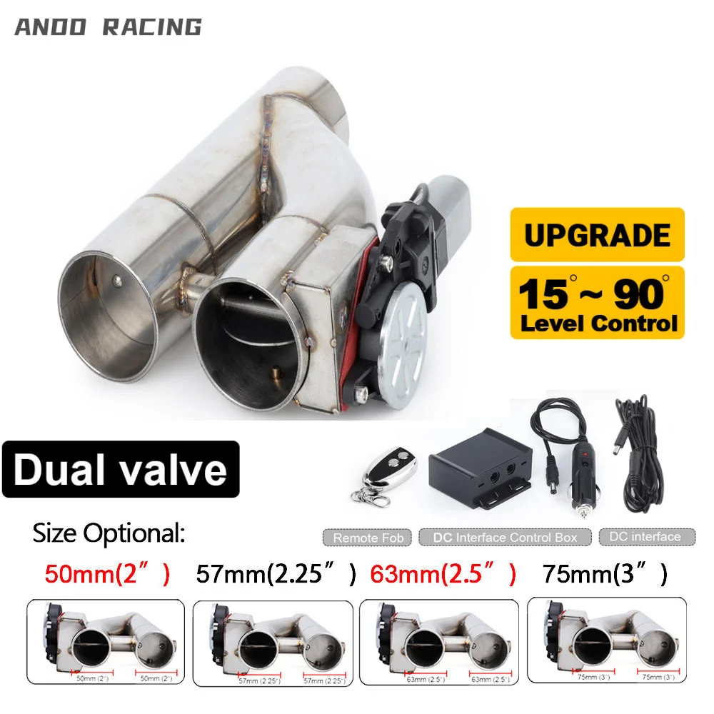 YSQHSODS Auspuff Abschaltventil - Elektrisch Mit Fernbedienung 2.5 Zoll