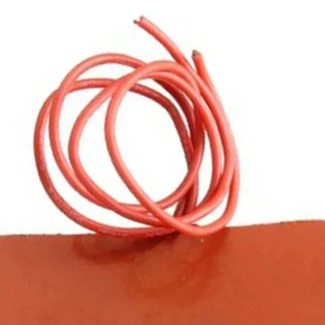 12v 10w 60*60mm Silikon beheiztes Pad quadratische Gummi heiz matte Imker Heizung flexible wasserdichte Silikon Heizkissen Draht Wärme – Detail 3