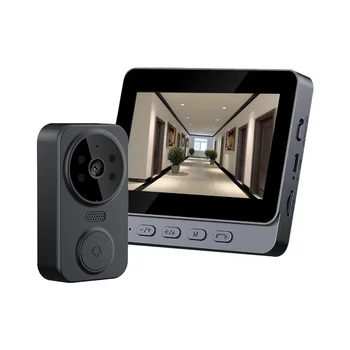 4.3'' IPS Screen 2.4G Wireless Visual Intercom Doorbell with Screen Smart High-definition Video Monitoring Two-Way Intercom 1