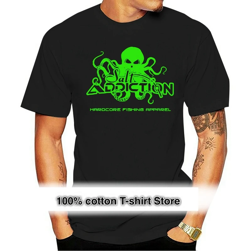 Salt Addiction Fishing t shirt Saltwater shirt Ocean Octopus flats fish  life rod - AliExpress