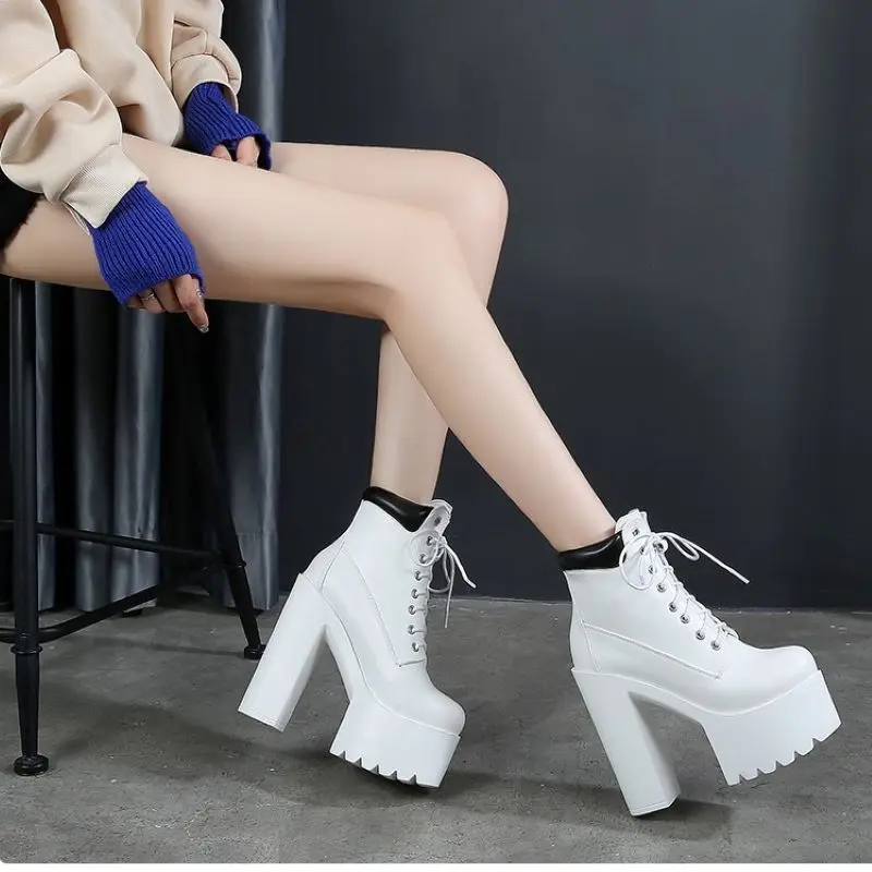 【LEEY】22FW PLATFORM HIGH BOOTS WHITE ■海外 限定■ S67ce25382e9b46c9a30cef73c2792