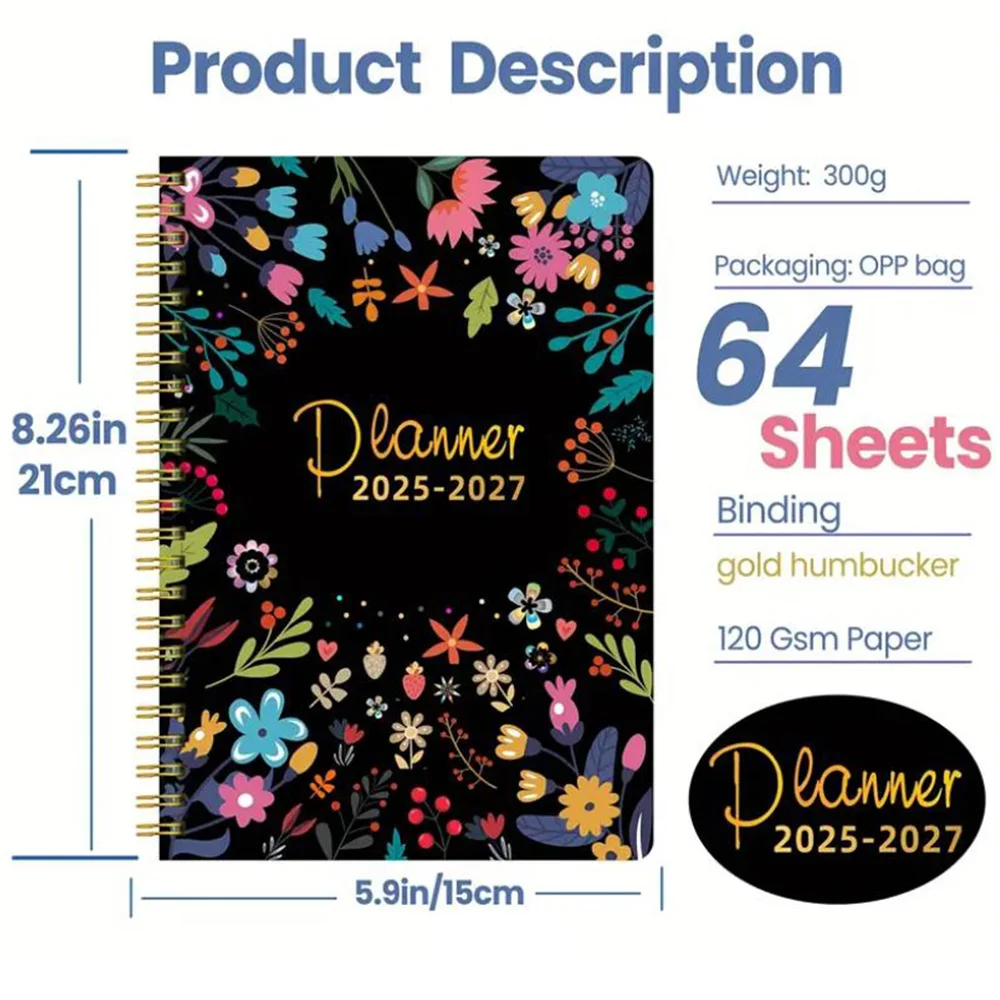 2025-2027 Monthly Planner/Calendar 2025-2027 Monthly Planner, January 2025-2027, 3-year Monthly Planner For Back To School 2
