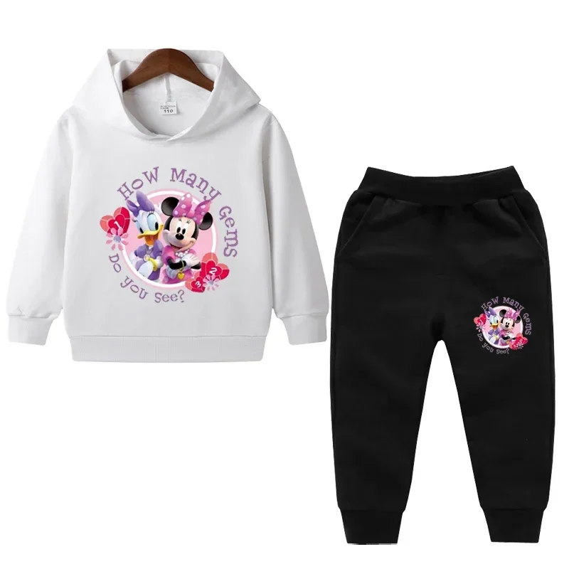 thumbnail image 1 of Traje de primavera y otoño para niñas de Disney, ropa para niñas pequeñas, sudaderas con capucha y pantalones deportivos, conjuntos de 2 piezas, chándal de moda para niños pequeños, 1 of 5