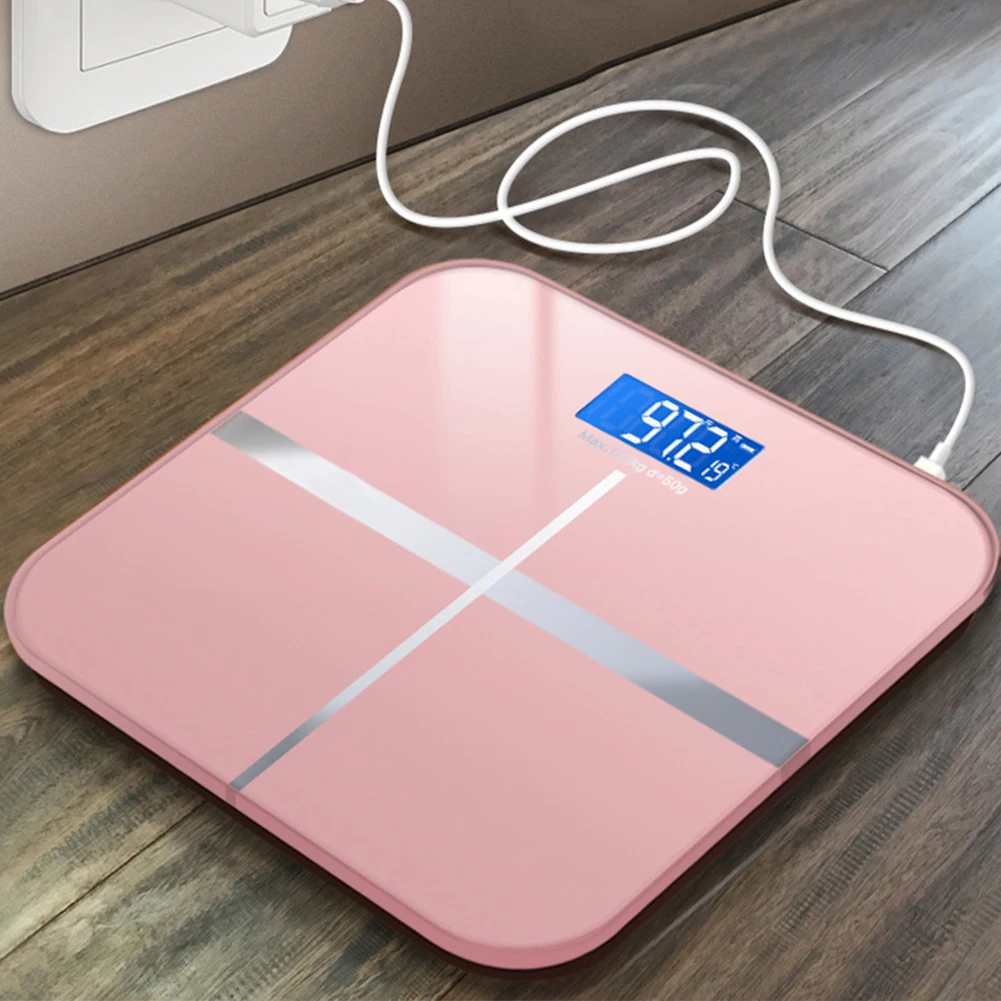 1pc Cute Pink Multi-function Electronic Scale With Battery