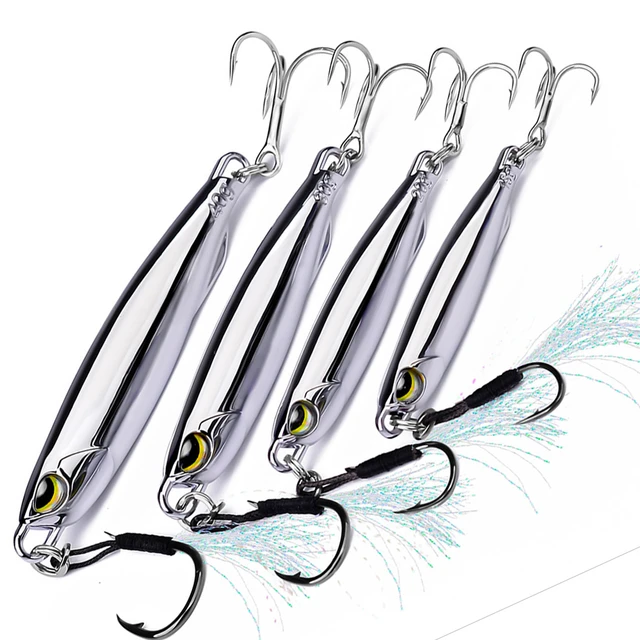 Chrome Jig Sea Fishing Saltwater Fast Sinking Metal Jigs Slow