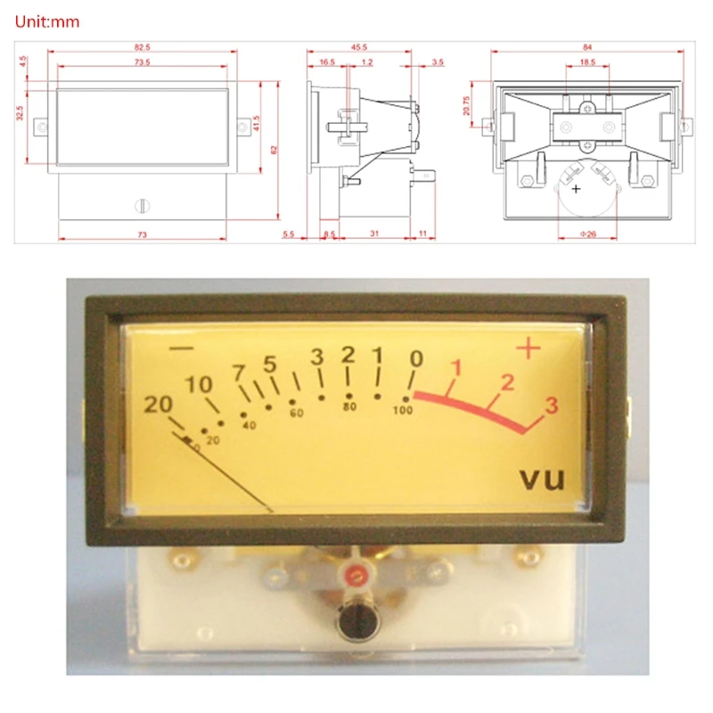 Amplifier Board Sound Nível Indicador Retroiluminação Ajustável para W Driver Double Pointe