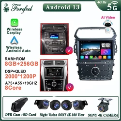 Autoradio Android For Ford Explorer 5 2011 - 2019 Radio Stereo Multimedia Screen Car Player GPS Navigation DVD NO 2DIN Carplay