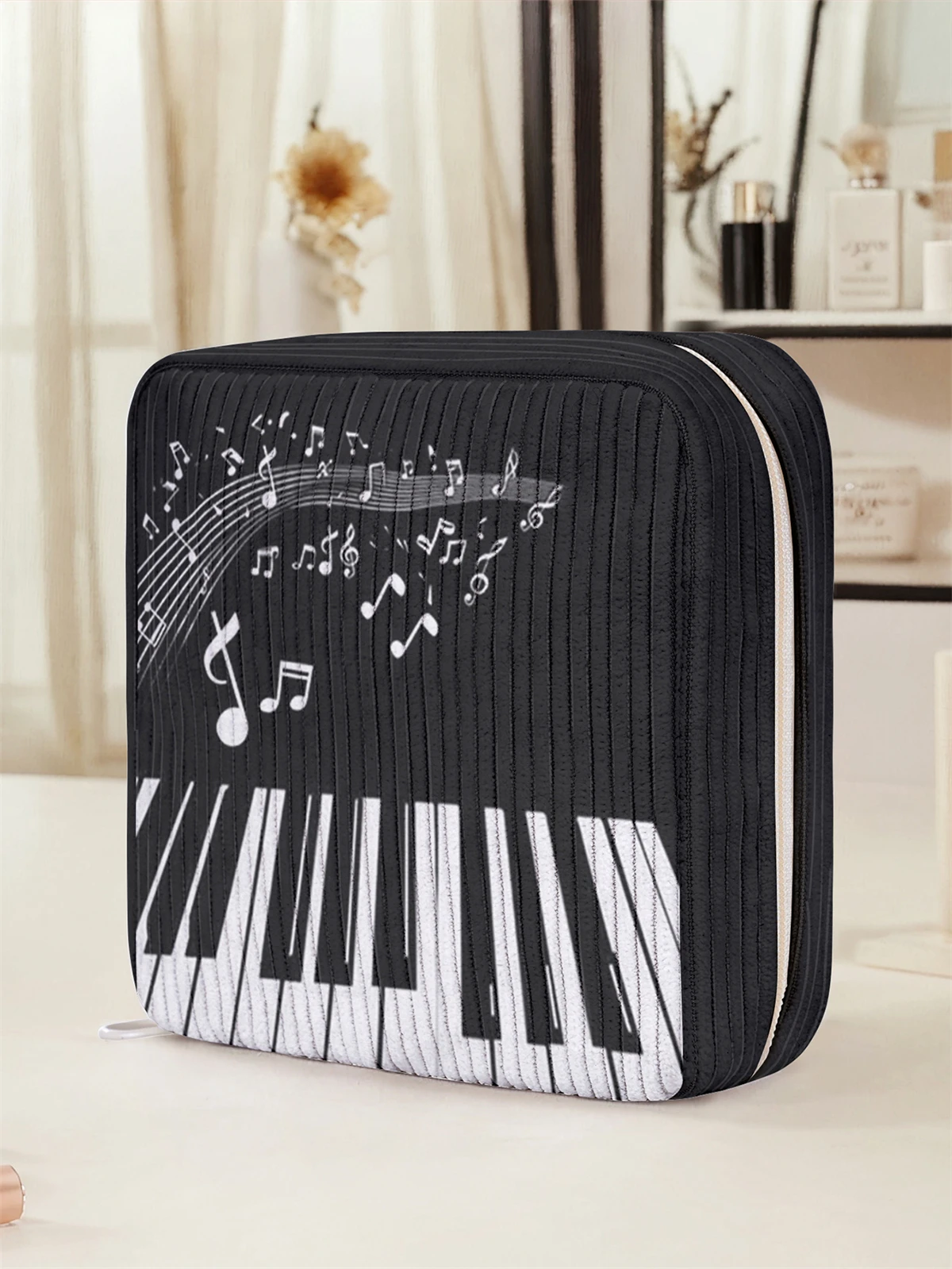 Piano pattern printed sanitary napkin storage bag, women's lightweight tissue bag, sanitary tissue bag