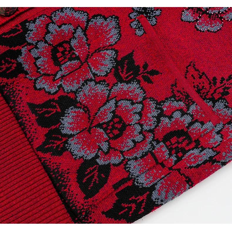 Strickwaren Frau Kleidung Vintage Wolle Frühling Herbst Strickjacke Für Frauen Langarm Mittleren Alters Mutter Pullover Mäntel Weibliche Top – Detail 14