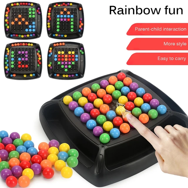 Quebra-cabeça magia xadrez jogos de tabuleiro arco-íris bola montessori  natal eliminationtraining colorido conjunto interativo brinquedos  educativos - AliExpress