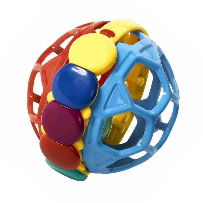 

Детская игрушка-погремушка с шариками, яркие захватывающие игрушки, вращающиеся погремушки, развивающие мячи для детей 0-12 месяцев, Мягкий прорезыватель из ТПУ