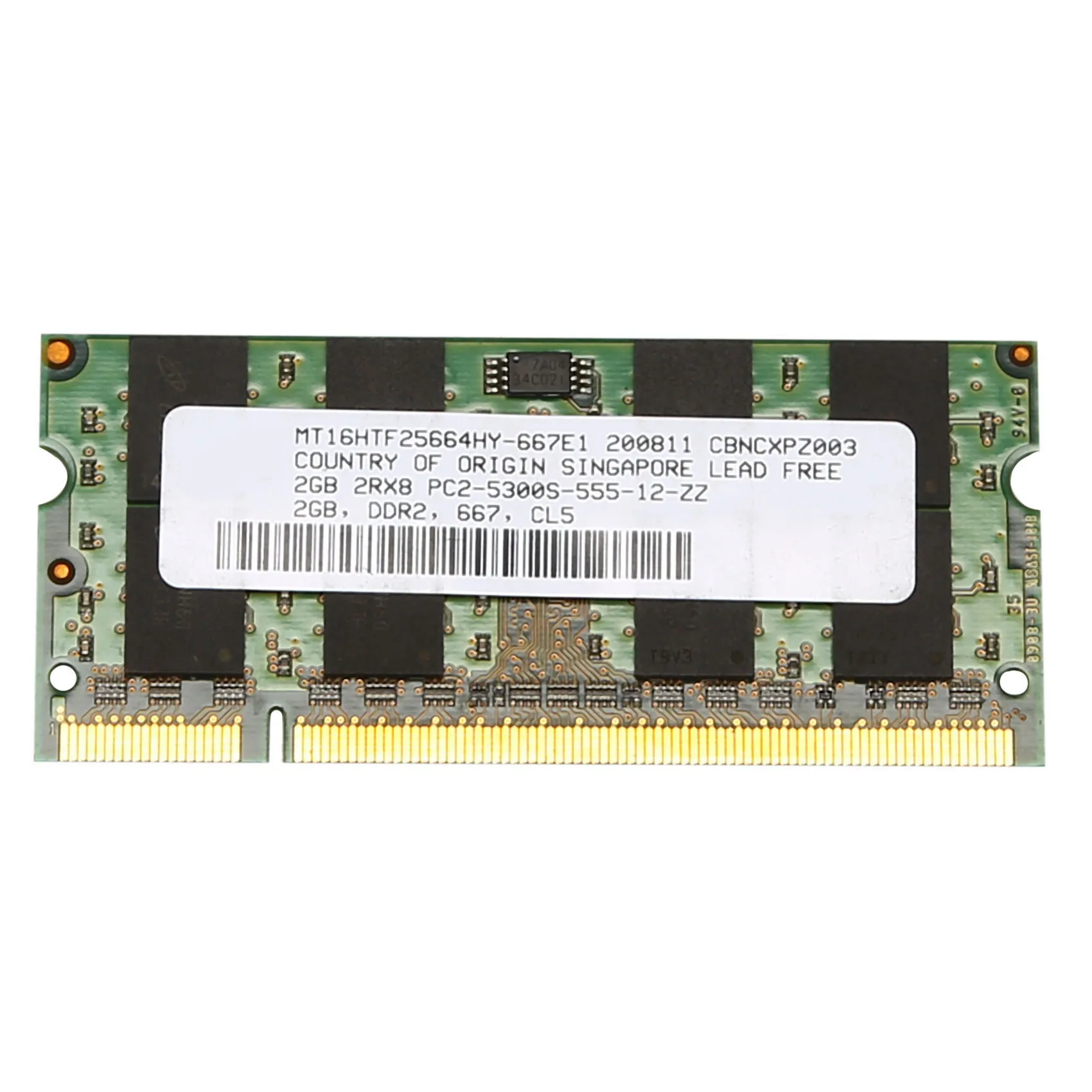 DDR2 RAM Memory 2GB 667Mhz PC2 5300 Laptop Ram Memoria 1.8V 200PIN SODIMM for Intel AMD laptop ram memory