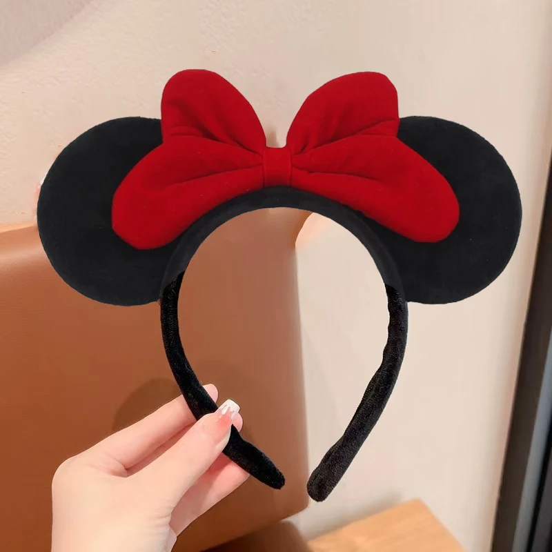 Neue Große Samt Große Bowknot Maus Ohren Stirnband Für Mädchen Klassische Haarband Kinder Festival Party Cosplay DIY Haar Zubehör
