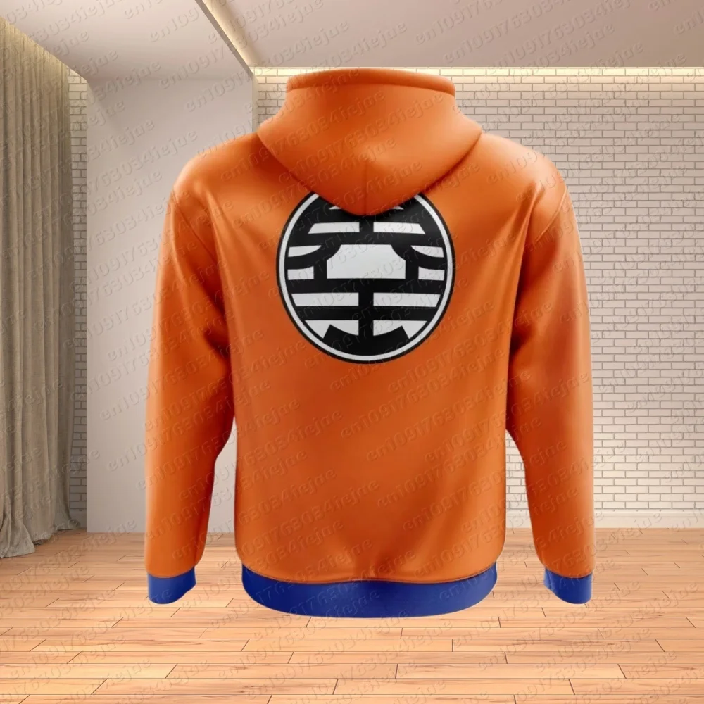 Herren T-Shirt Team-Sport-Fans Unisex Kinder Casual Top Erwachsenen Freizeit-Shirt 3D Jungen Dragon Ball Z Übergroßer Reißverschluss-Hoodie Herbst Winter – Detail 7