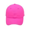 Baseball Unisex Athletic Low Plain Fluorescent Solid Color Cotton Adjustable Dad Hat for Men Women 4