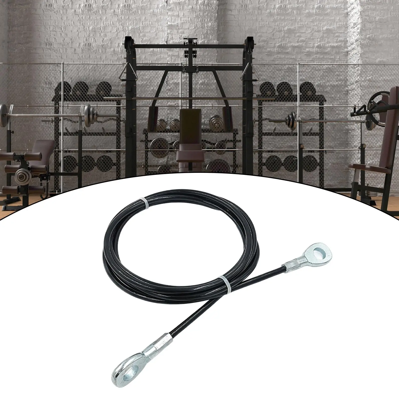 Fitness Extension Cable 5mm Wrists Arms Forearms Training Exercise Machine Cable Heavy Duty Steel Wire Rope Fitness Pulley Cable