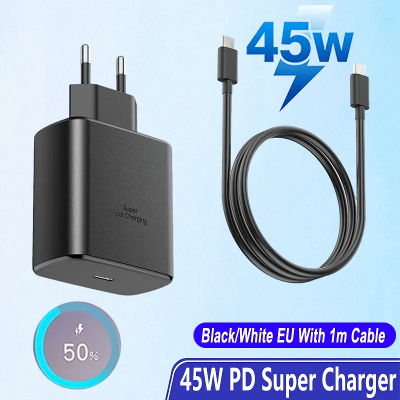 High-Speed 45W PD Fast Charge Type C Charger Adapter - Original EU Edition