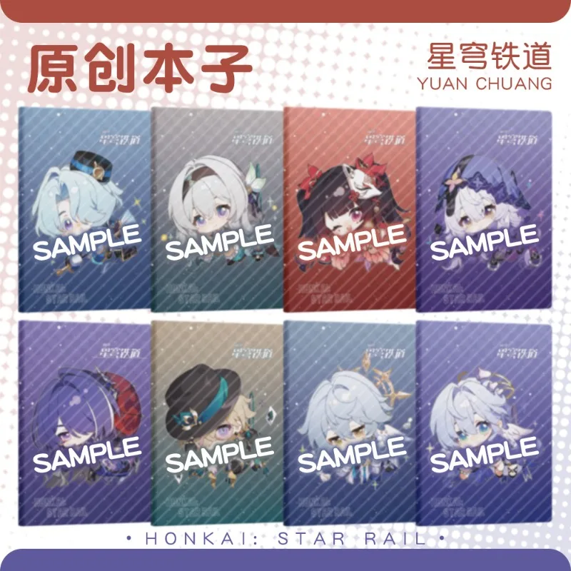 Honkai 스타 레일 노트북, Aventurine 노트북 및 저널, 분리형 책, 스파클 쓰기 패드, 로빈 학교 용품, Acheron