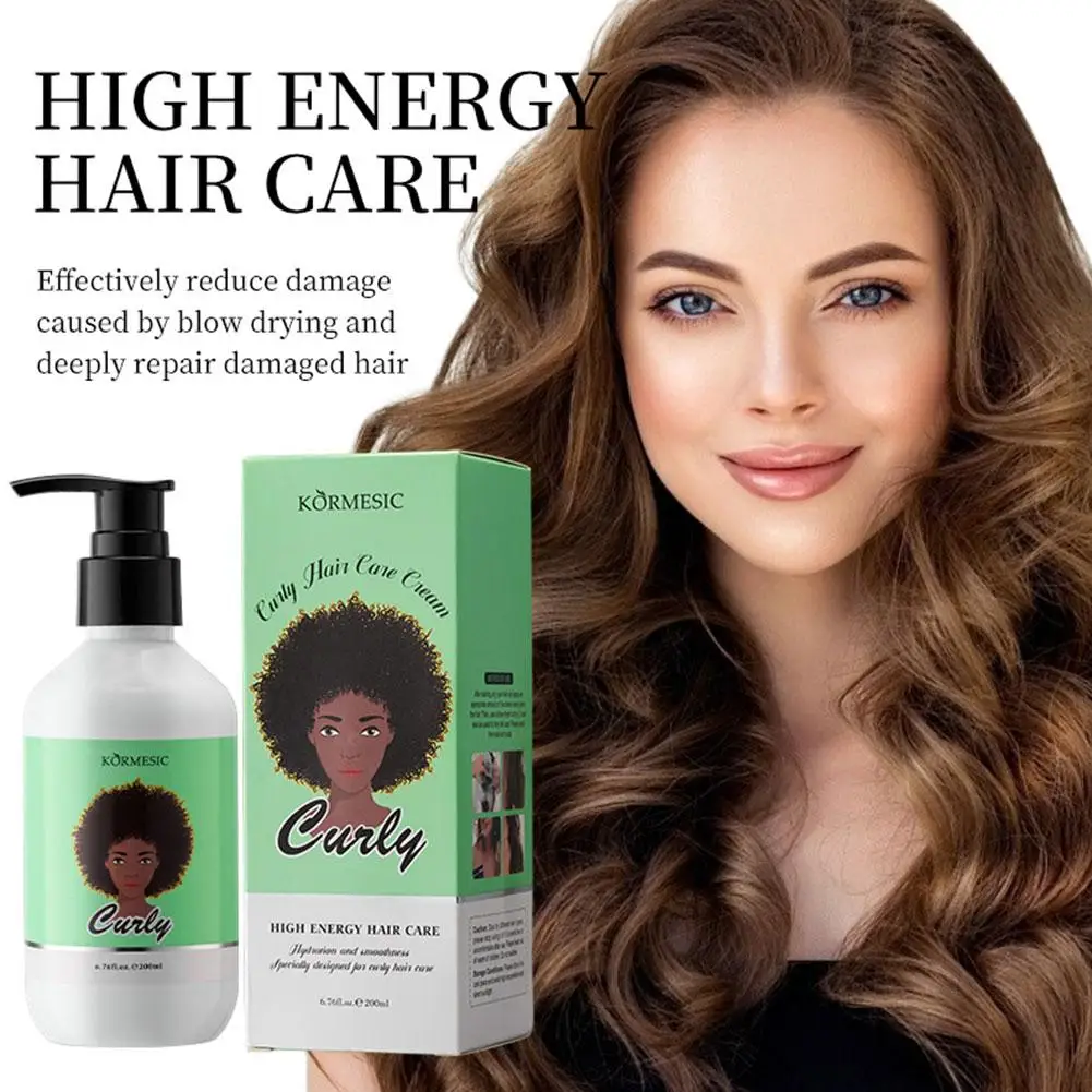 Hair Curling Cream Anti-Frizz Bouncy Resilient Enhancer Styling Lotion Repair Damage Hair Volumizing Moisturizing Care