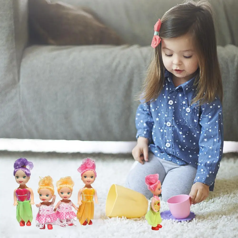 Tanie 3 Cal dziewczyna lalki Mini lalki dla 2-3 lat dziewczyny dziewczyna ubranka sklep