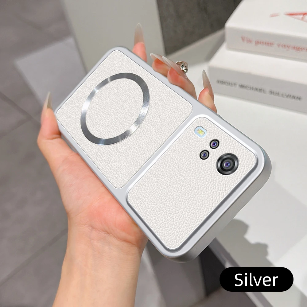 Luxury Leather Matte Magnetic Soft TPU Phone Case