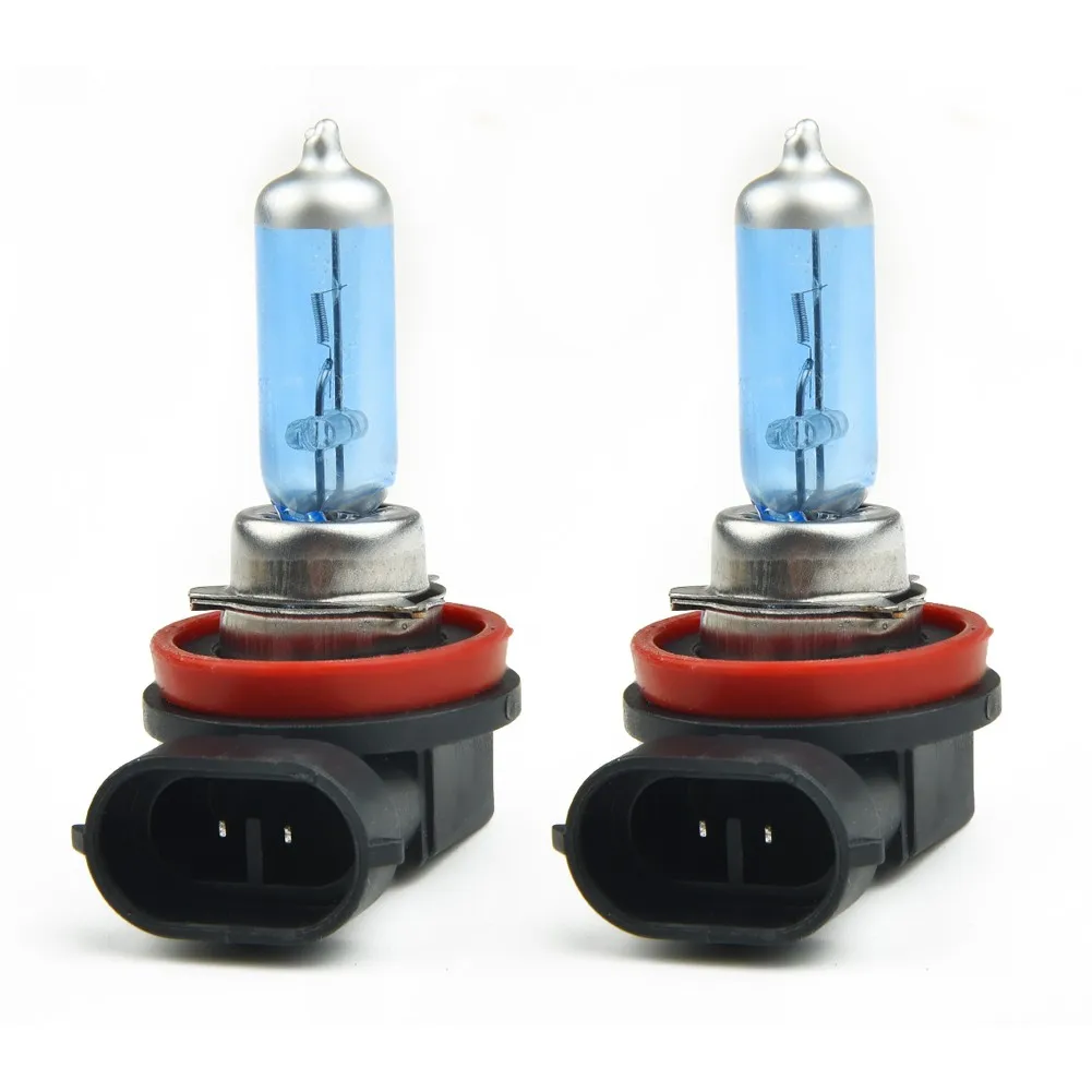 Car Headlamps 2Pcs H11 Halogen Headlight Car Light Hi/Lo Beam 6000K 12V 55W Super Bright Cool Blue Hyper White Bulb Fog Halogen Bulb