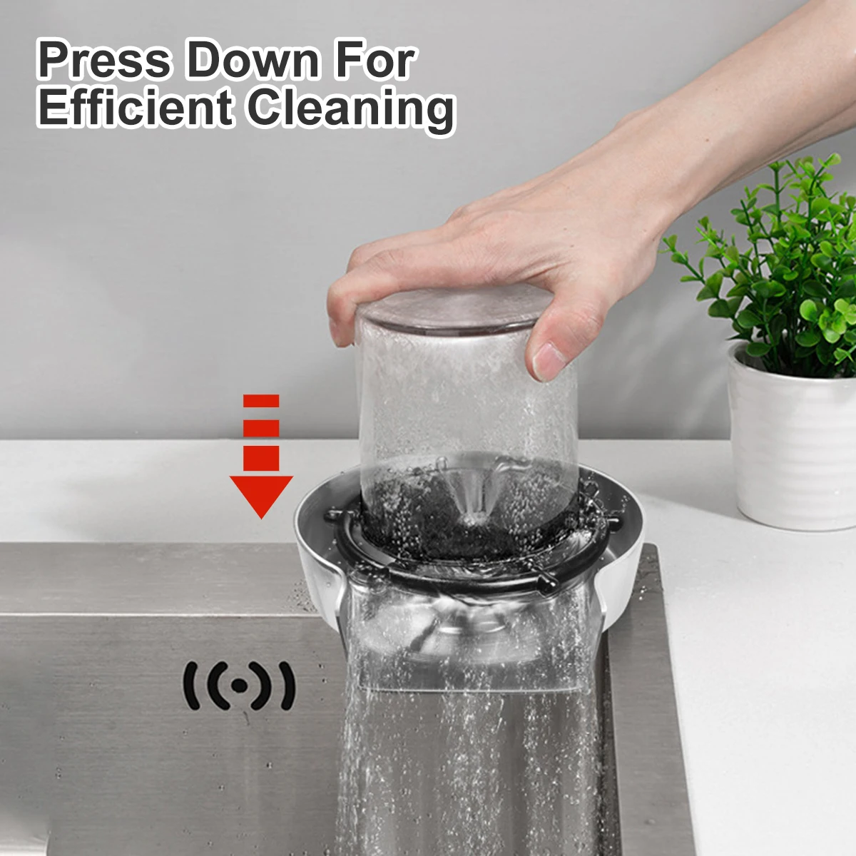Rince-verres Automatique En Acier Inoxydable - Pour Café, Lait, Bars, Maison, Installation Sur Plan De Travail - 2