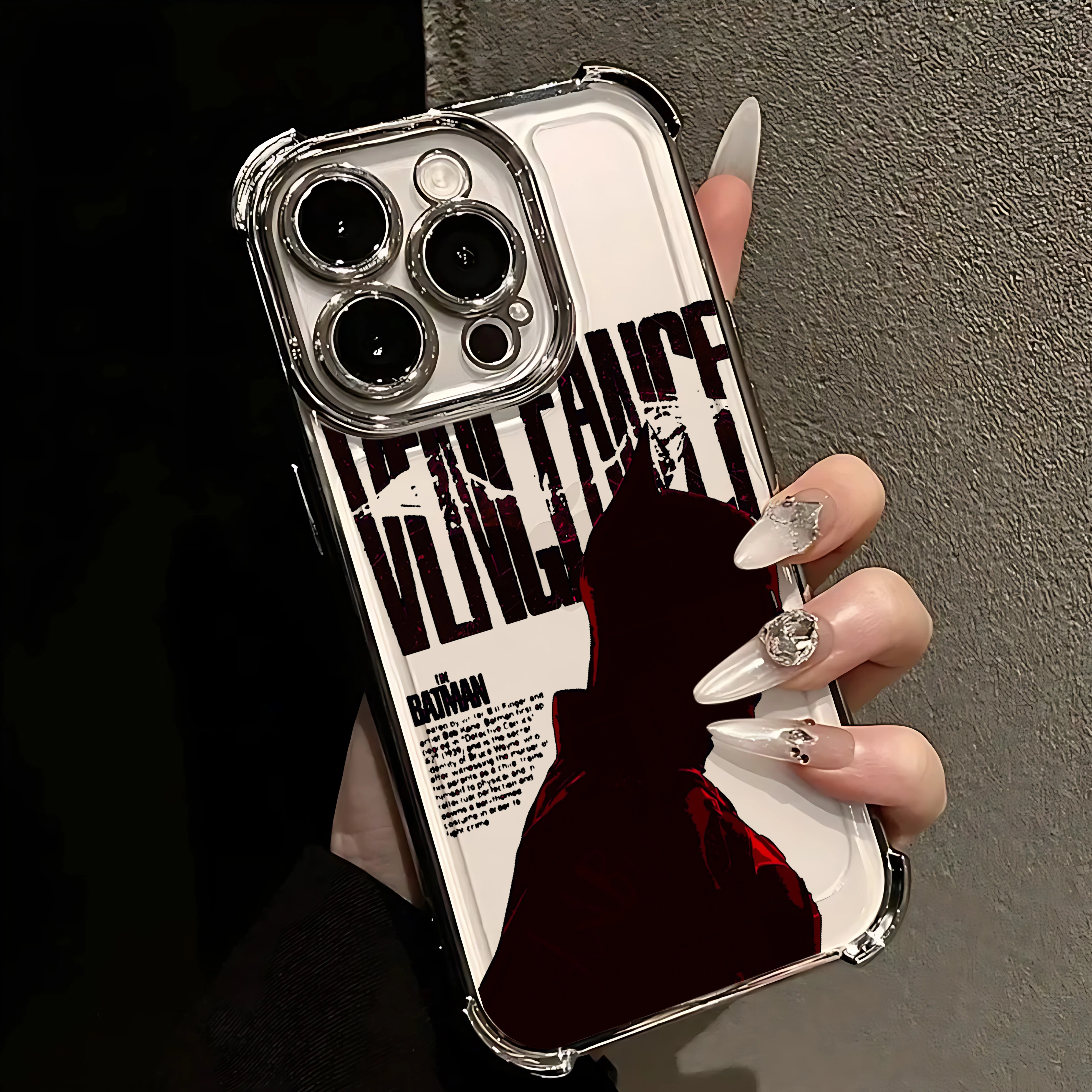 Sleek Anti-Fall Batman Plating Phone Case
