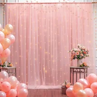 Chiffon Backdrop Curtain For Wedding Party,Glimmer Sheer Backdrop Drapes for Baby Shower Birthday Photo Photography Backgrounds 1
