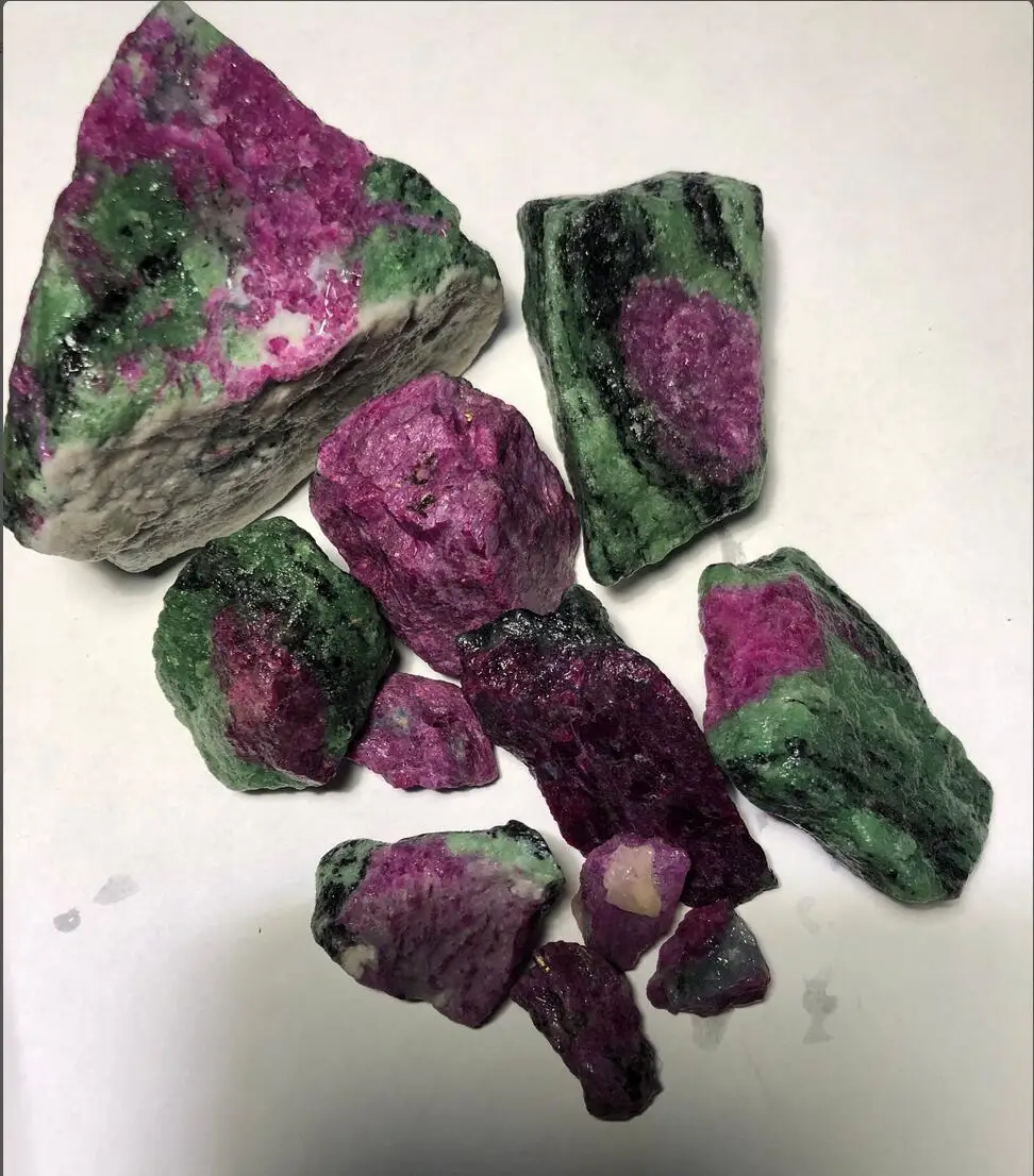 Natural Tanzania Ruby in zoisite , Rough stone,Gemstone Healing stone 3