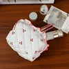 Small Fresh Fragrant Cherry Makeup Bag Creative Curled Skincare Storage Bag Cherry Wash Cosmetic Storage Bag for Women Girl 4