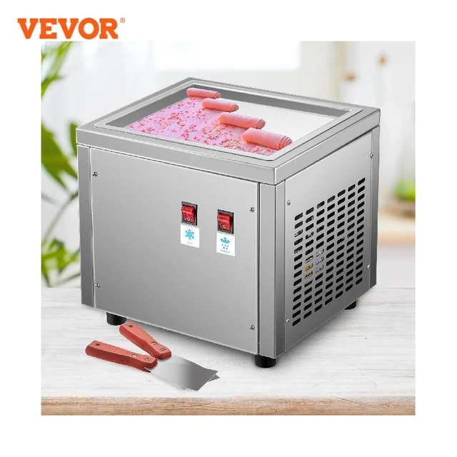 Vevor Machine À Glace Roulée 24x28x2 Cm Plancha À Glace Roulée En Inox  Alimentaire Machine À