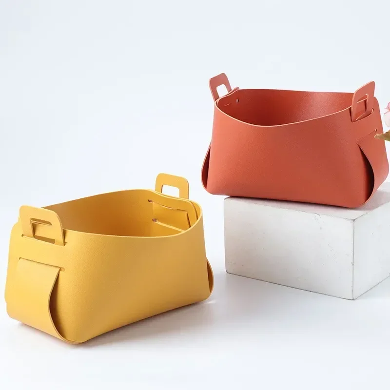 

Desktop Large Storage Box Leather Key Plate Home Decoration Dice Plate Key Wallet Coin PU leather folding Storage Box wholesale