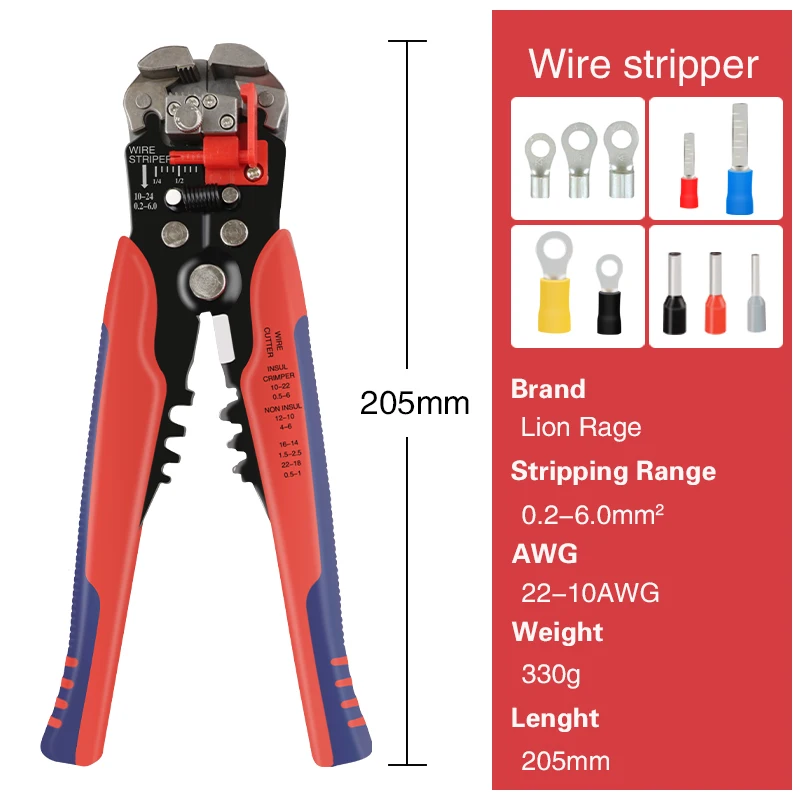 Versatile Electrician's Automatic Wire Stripper & Crimping Tool