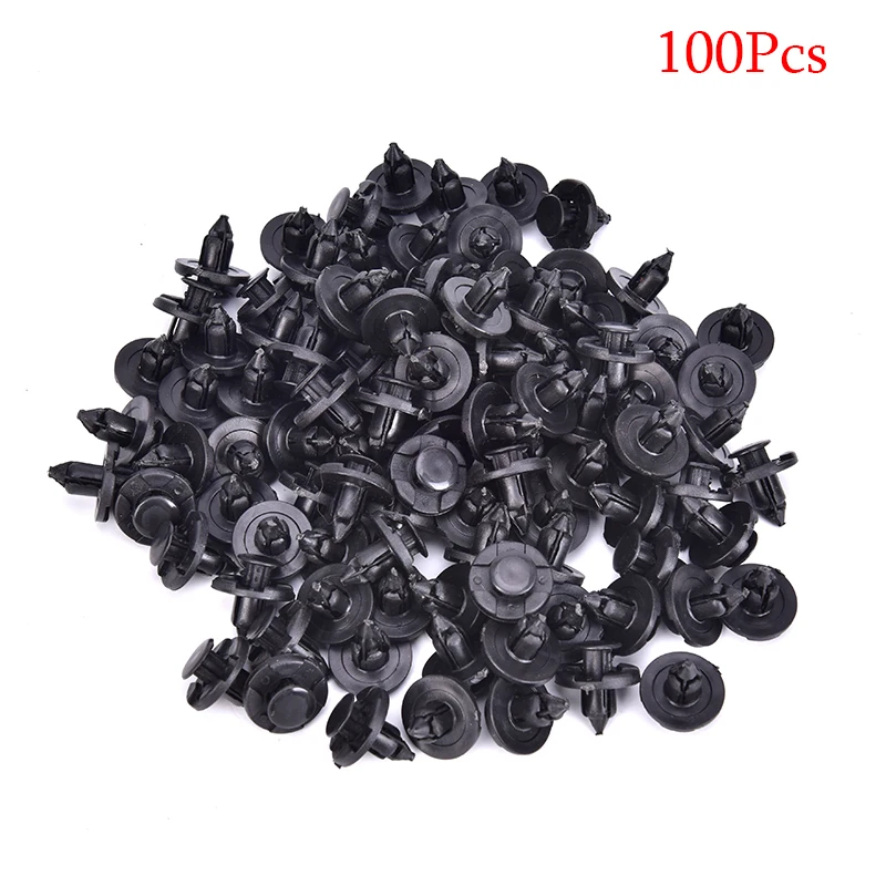 

100Pcs 8mm Plastic Rivet Fastener Mud Flaps Bumper Fender Push Clips for Nissan