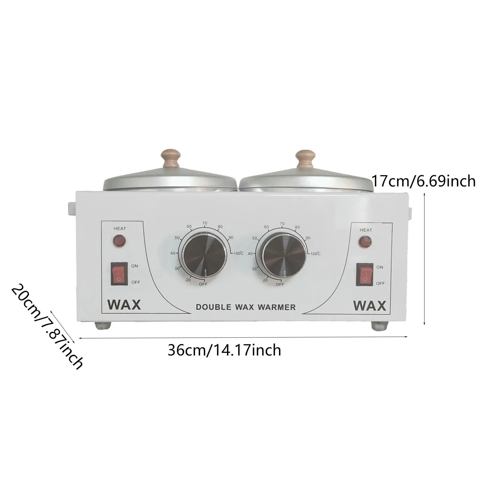 Double Wax Pot Kit Adjustable Temperature Wax Pot Portable Heater Machine for Beginner Hair Removal Women Men Home Salon