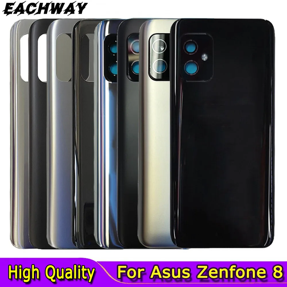 

Новая задняя крышка батарейного отсека для Asus Zenfone 8 ZS590KS, стеклянная задняя крышка корпуса, Замена задней крышки для Asus Zenfone8 ZS590KS, задняя крышка