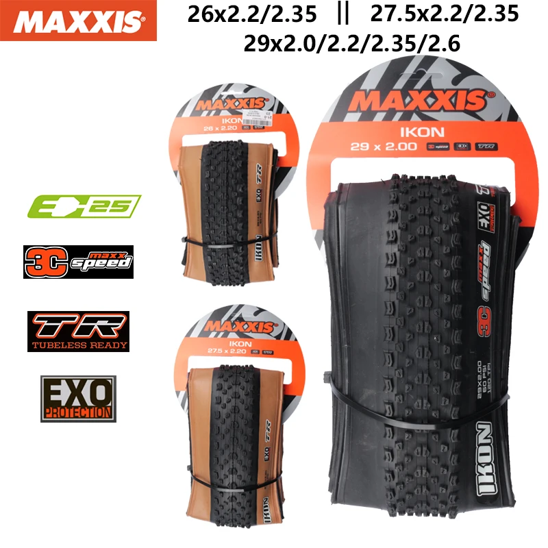 

MAXXIS IKON Bicycle E-BIKE Folding Anti Puncture Original Tubeless Tire For MTB 26x2.2/2.35 27.5x2.2/2.35 29x2/2.2/2.35/2.6