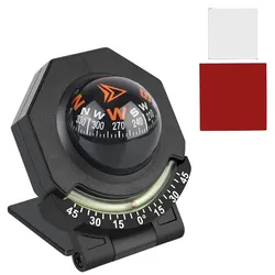 Foldable High Precision 2 - In - 1 Dashboard Compass & Slope Meter (Black)