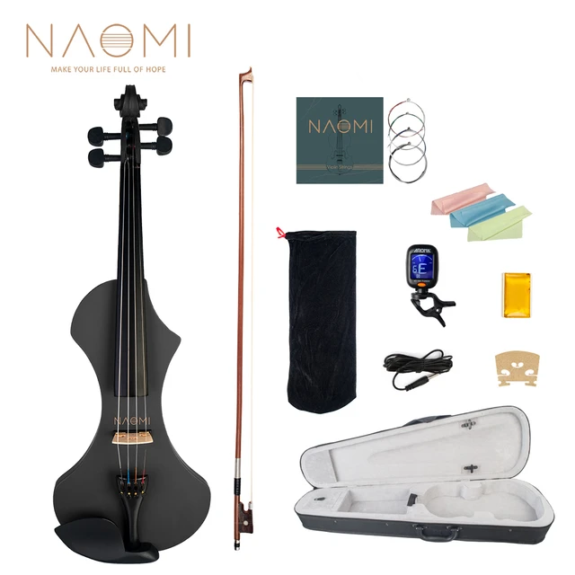 NAOMI Violon éLectrique 4-4 Violon éLectrique Silencieux Pleine Grandeur  Violon ÉBèNe + Etui - Noir SET - Cdiscount Instruments de musique