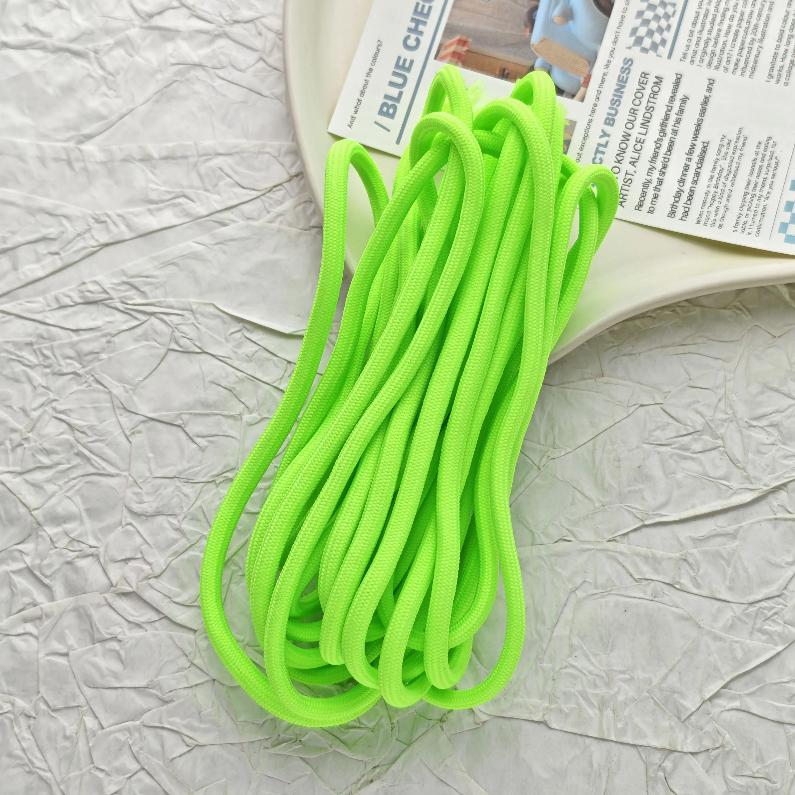 Vibrant 5mm Braided Polyester Rope for DIY Crafts and Home Sewing