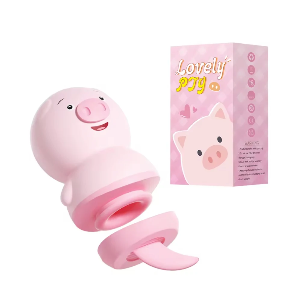 Female Tongue Licking Clitoris Sucking Vibrators Piggy G Spot Vagina Vacuum Stimulator Sex Toys for Women Adults Goods