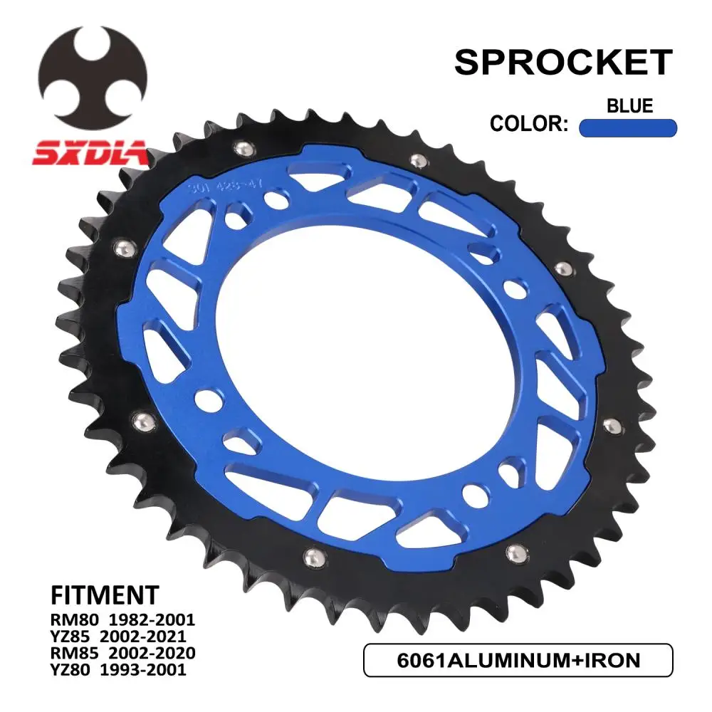 

Motorcycle Rear Sprocket For YAMAHA YZ80 1993-2001 YZ85 2002-2021 SUZUKI RM80 1982-2001 RM85 2002-2020 Dirt Bike Motocross Parts