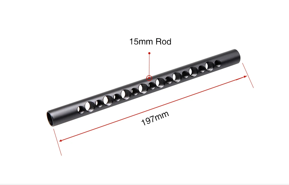 SmallRig 197mm 1/4" 3/8" Thread M12 15mm Cheese Rod for Dslr Camera Cage 1462 
