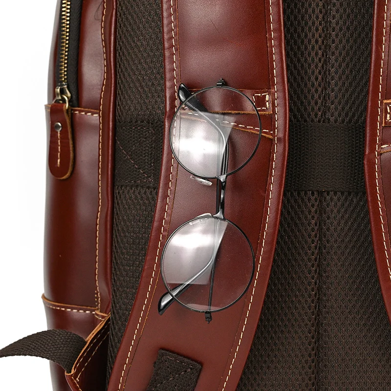 Leather Backpack Made Of Genuine Leather - Backpack In Black