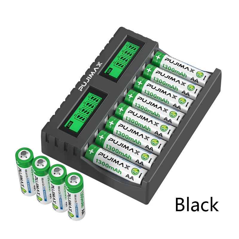 Pilas recargables, cargador eléctrico 4 pilas AA, AAA, 1100/1400, 2350/2850  mAh - AliExpress