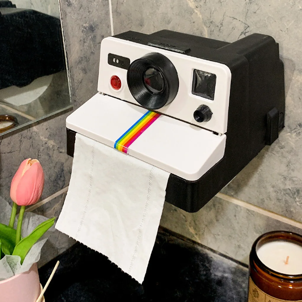 Dispensador de toallitas con forma de cámara instantánea Polaroid