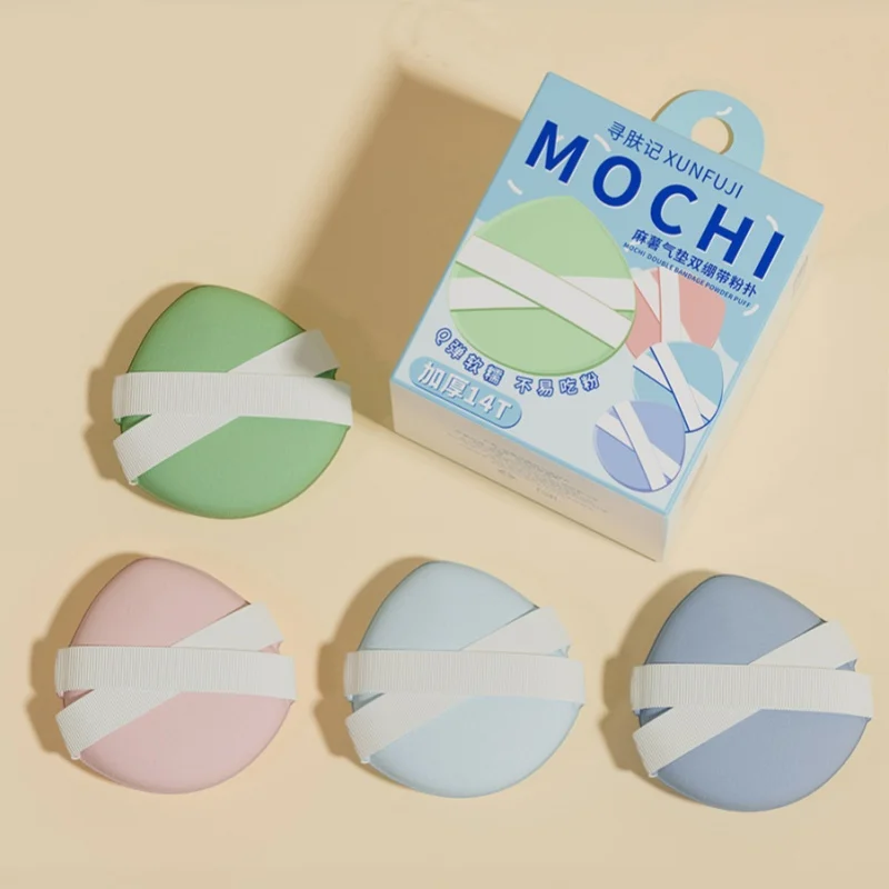 Description Picture 3 of item4pcs/set Large Powder Puff Makeup Sponge Concealer Foundation Dry Wet Dual Use Makeup Puff Portable Air Cushion Make Up Tools
